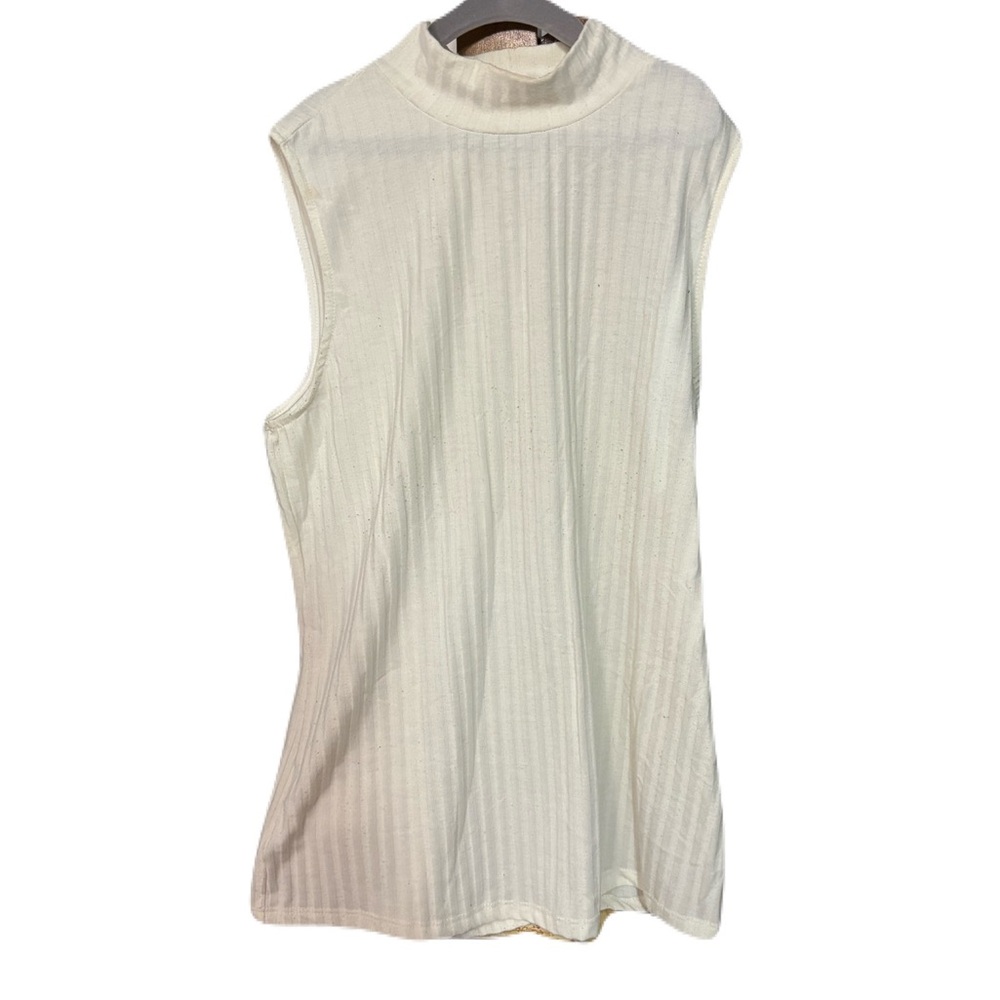 5/$25 Sleeveless White Ribbed Top